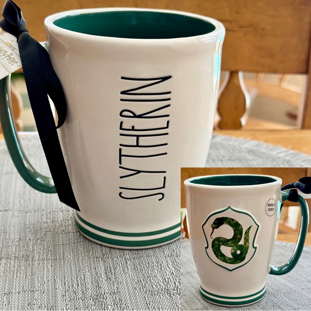 Rae Dunn + Harry Potter Limited Edition SLYTHERIN Double Sided Mug BRAND NEW!!